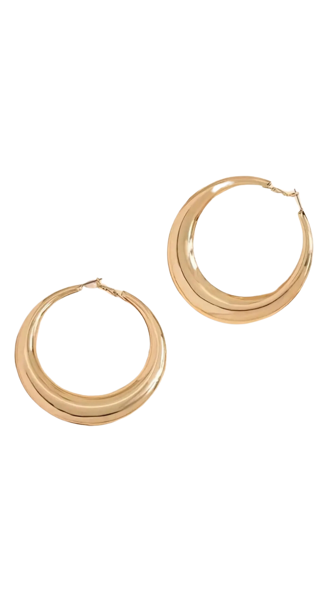 Golden Thick Hoops LG