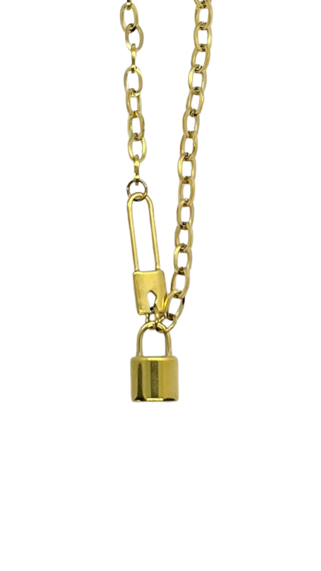 Golden Locked In Love Necklace